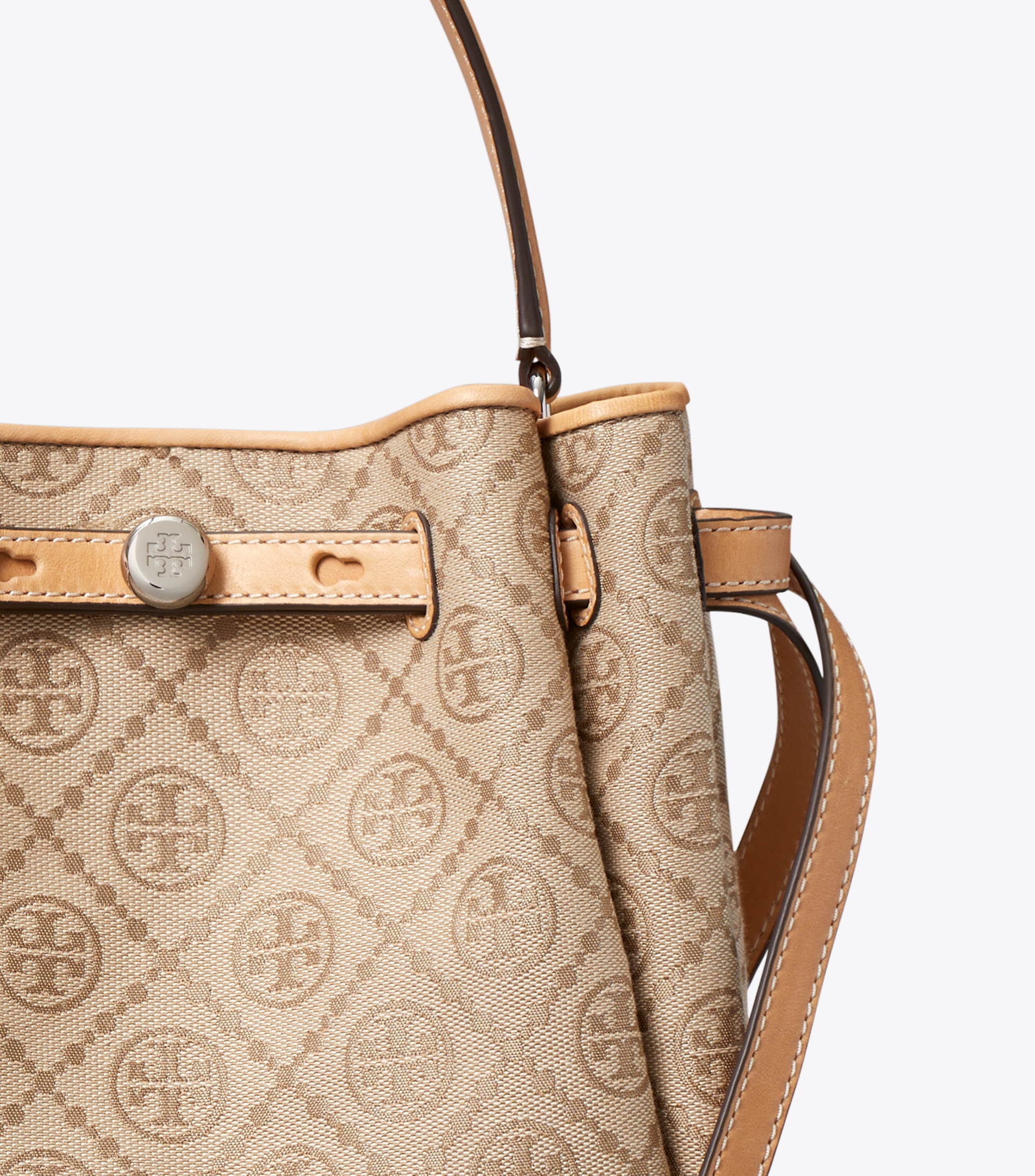 Romy T Monogram Bucket Bag image number 4