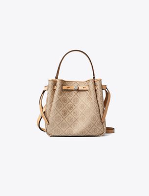 Romy T Monogram Bucket Bag