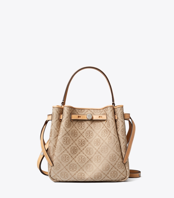 Romy T Monogram Bucket Bag