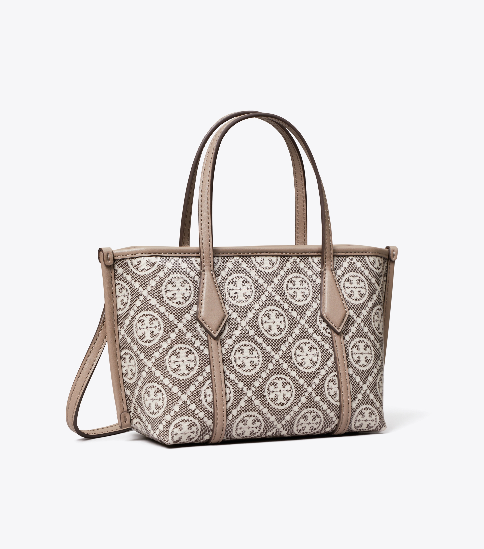 Perry T-Monogram Coated Jacquard Mini Tote image number 3
