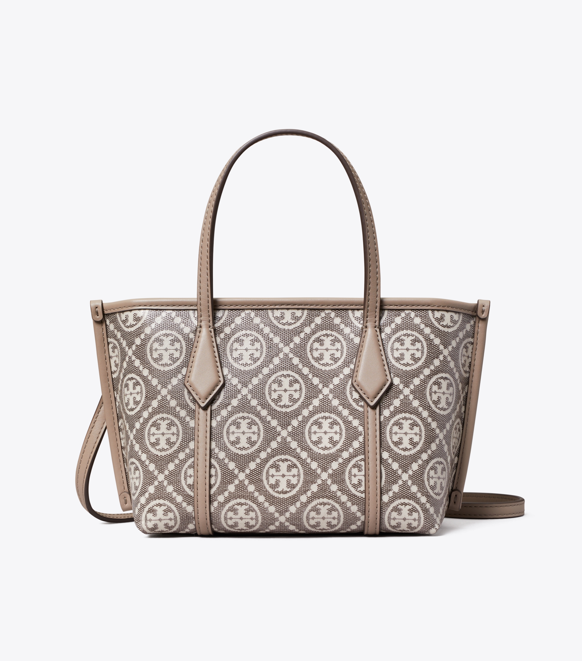 Perry T-Monogram Coated Jacquard Mini Tote image number 0