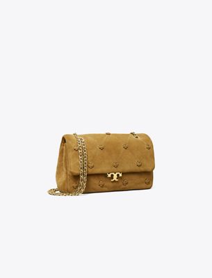  Small Bunny Knot Suede Shoulder Bag