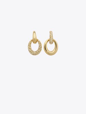  Pierced Pavé Doorknocker Earrings