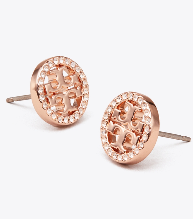 Icon Pav&eacute; Stud Earrings
