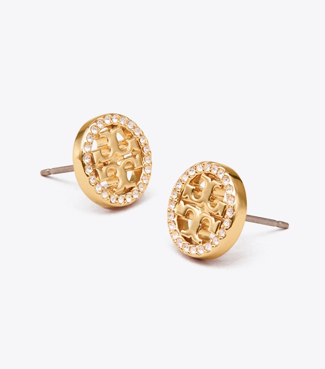 Icon Pav&eacute; Stud Earrings