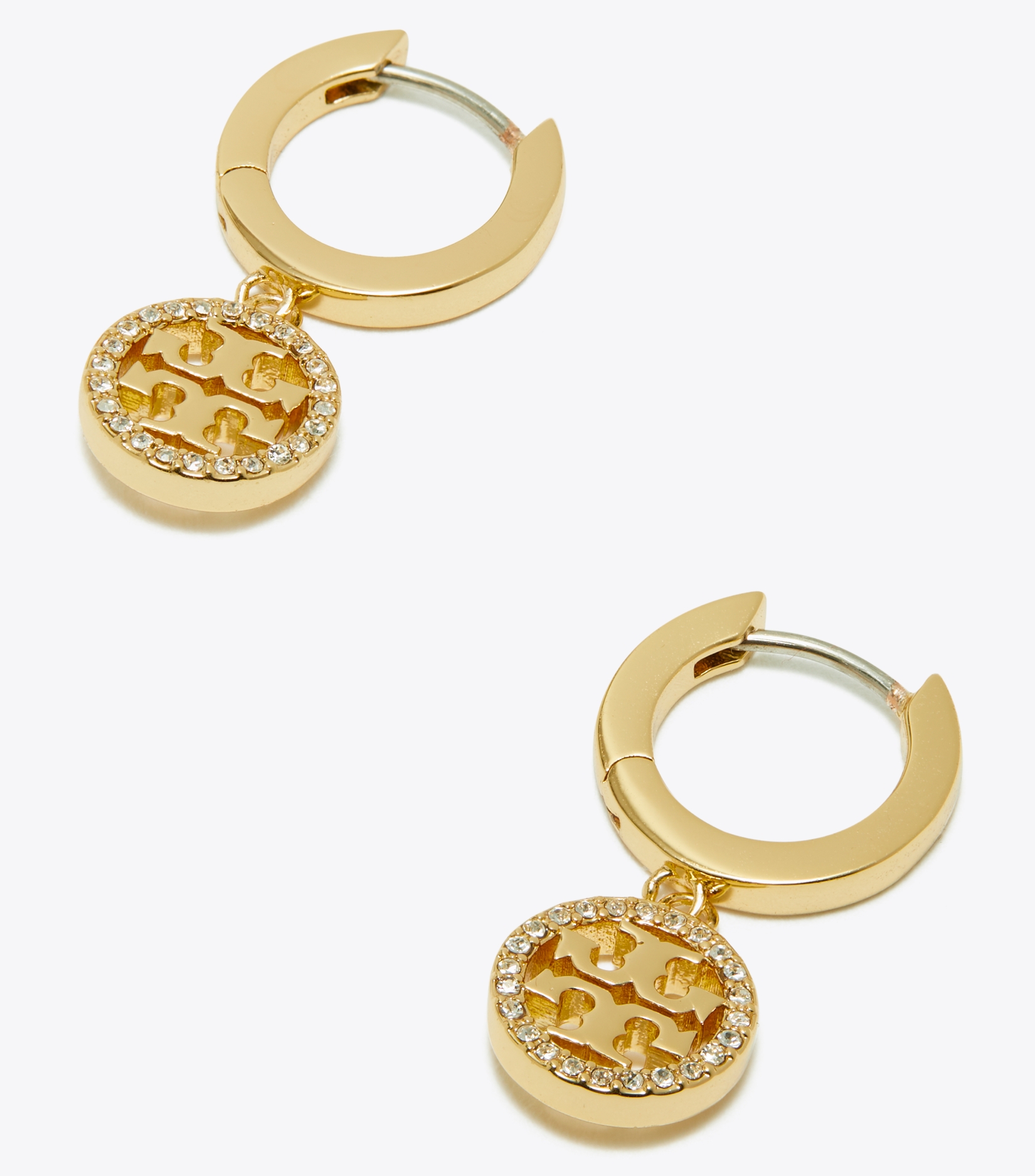 Icon Pav&eacute; Hoop Earrings image number 2
