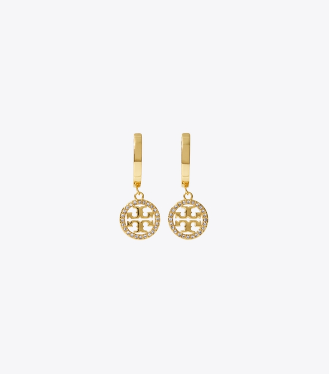 Icon Pav&eacute; Hoop Earrings