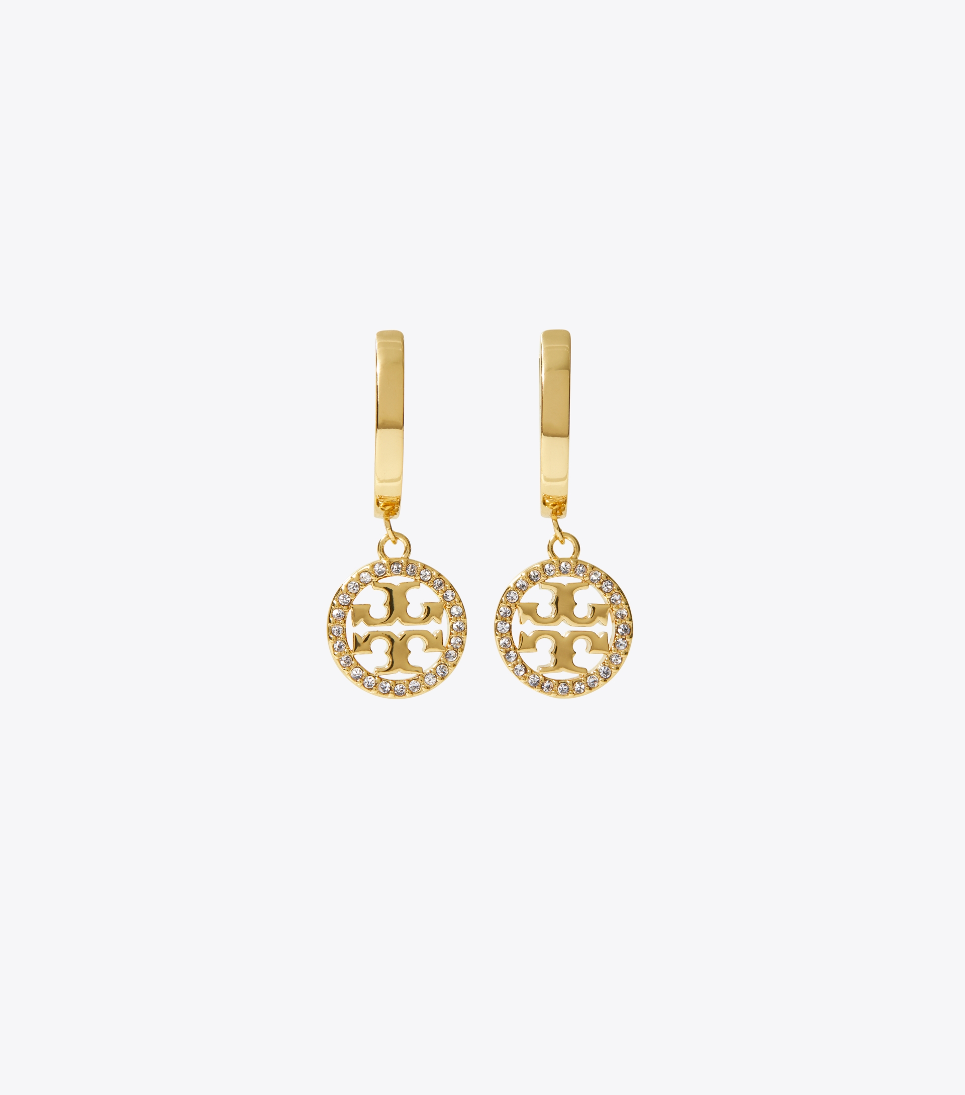 Icon Pav&eacute; Hoop Earrings image number 0