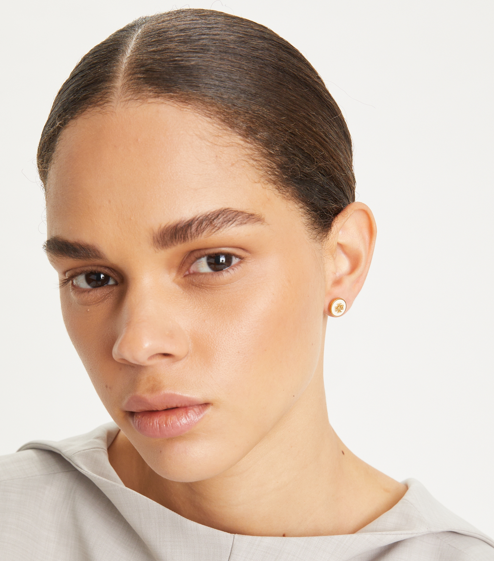 Icon Enamel Circle-Stud Earrings image number 1
