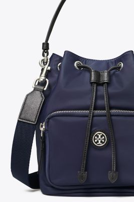☆☆Tory Burch☆☆ Tory Burch Virginia bucket bag 134652 403 Tory Burch Virginia Nylon Bucket Bags Black 134652