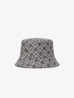  Short-Brim T Monogram Jacquard Bucket Hat