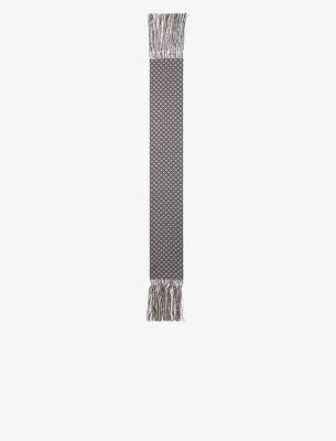  T Monogram Fringed Oblong Scarf