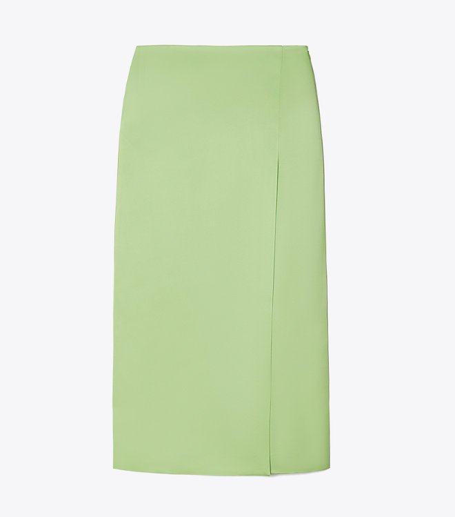 Satin Wrap Skirt:Satin Wrap Skirt|Women's Designer Clothing & Outfits | Tory Burch