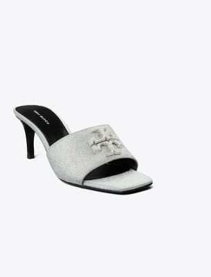 ラメサンダル送料関税込★Tory Burch★ELEANOR PAVE MULE SANDAL Tory Burch Eleanor Pave Mule Sandal 65mm/Leather/Diamond