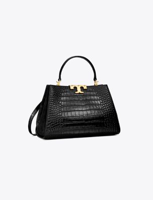  Eleanor Croc-Embossed Satchel