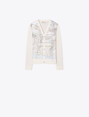  Silk Front Cardigan