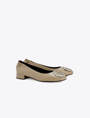  Claire Cap-Toe Heel Ballet, Wide
