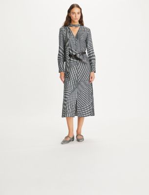Printed Bow Blouse Dress | Tory Burch