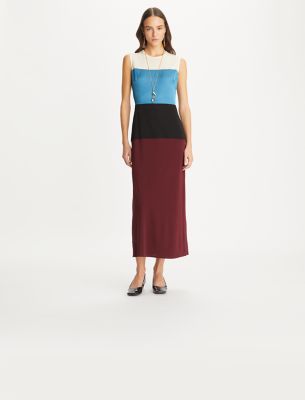 Colorblock Wool Dress | Tory Burch
