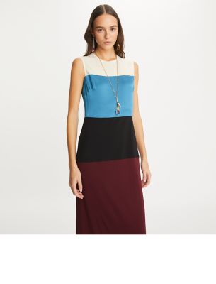 Colorblock Wool Dress | Tory Burch