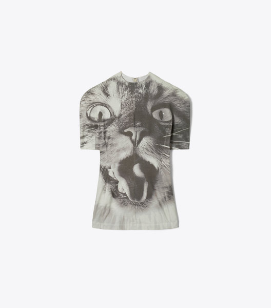  Cat Printed T-Shirt