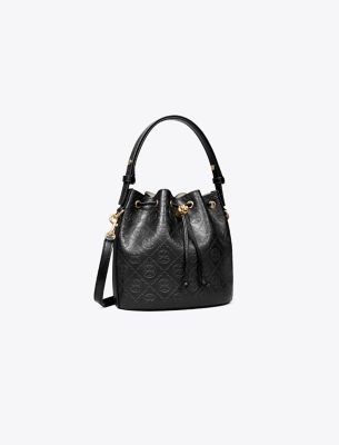  T Monogram Leather Bucket Bag