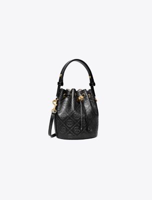  T Monogram Debossed Mini Bucket Bag