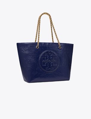  Ella Crinkle Patent Chain Tote