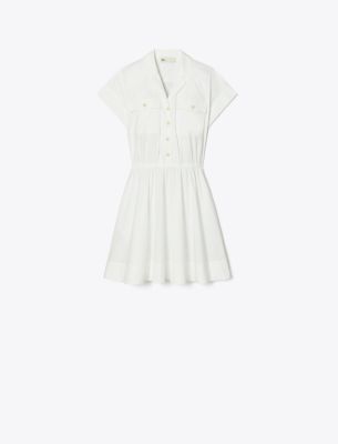  Cotton Poplin Shirtdress