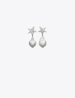 Star Pearl Drop Earring