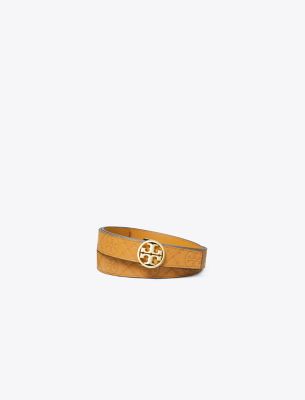  1" Miller T Monogram Leather Belt