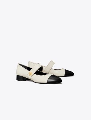  Cap-Toe Mary Jane Heel Ballet, Wide