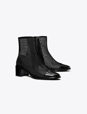  Cap-Toe Heeled Ankle Boot