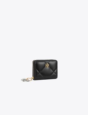  Small Kira Charm Diamond Quilt Zip-Around Wallet