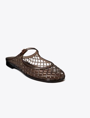 Tory Burch designer sandals Ines Multi-Strap Slide in CAMELLO angle