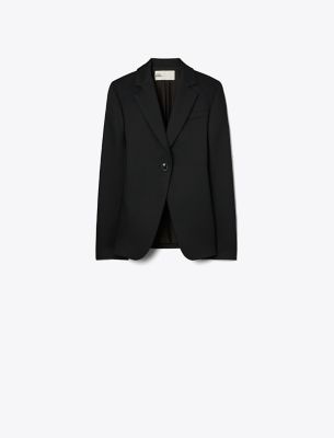  Textured Crepe Blazer