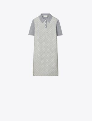 Đầm lụa polo in họa tiết
