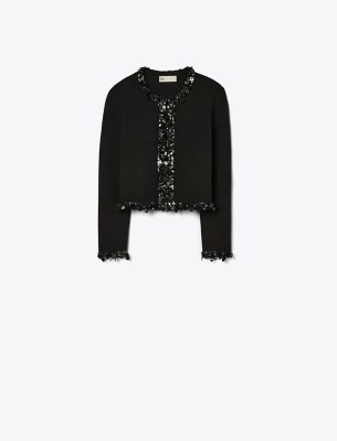  Embellished Cropped Cardigan
