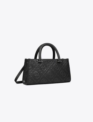  T Monogram Embossed Small Rectangular Tote