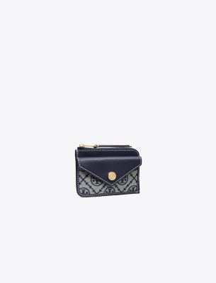  T Monogram Zip Card Case