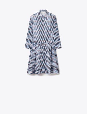  Printed Mini Shirtdress