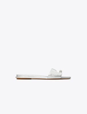 Tory Burch designer sandals Ines Multi-Strap Slide in CAMELLO angle