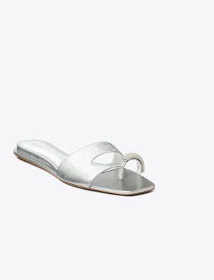 Tory Burch designer sandals Ines Multi-Strap Slide in CAMELLO angle