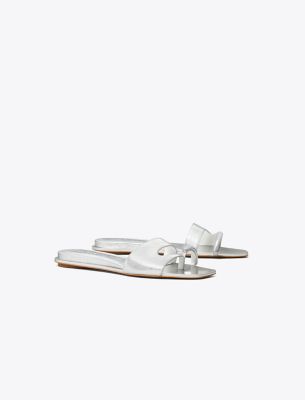 Tory Burch designer sandals Ines Multi-Strap Slide in CAMELLO angle