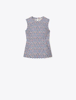  Printed Cotton Poplin Top