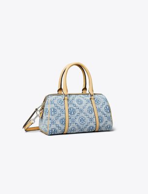  T Monogram Denim Petite Barrel Bag