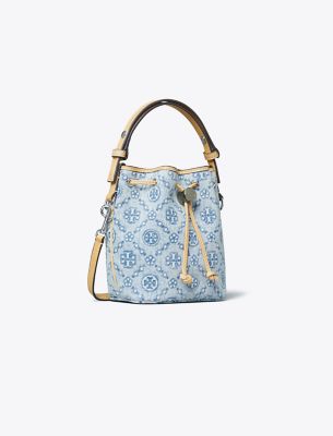  T Monogram Denim Mini Bucket Bag