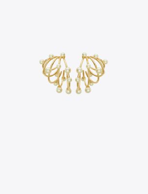  Pearl Multi Hoop Earrings