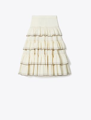  Ruffle Cotton Skirt