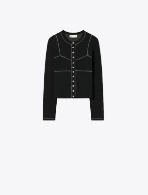  Cotton And Nylon Mesh Cardigan